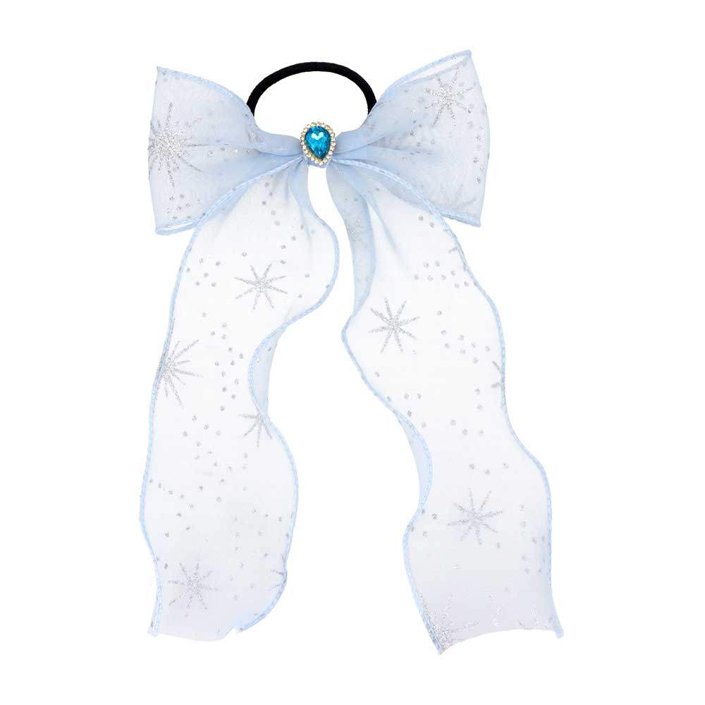 Snow Printed Bow Hair Tie