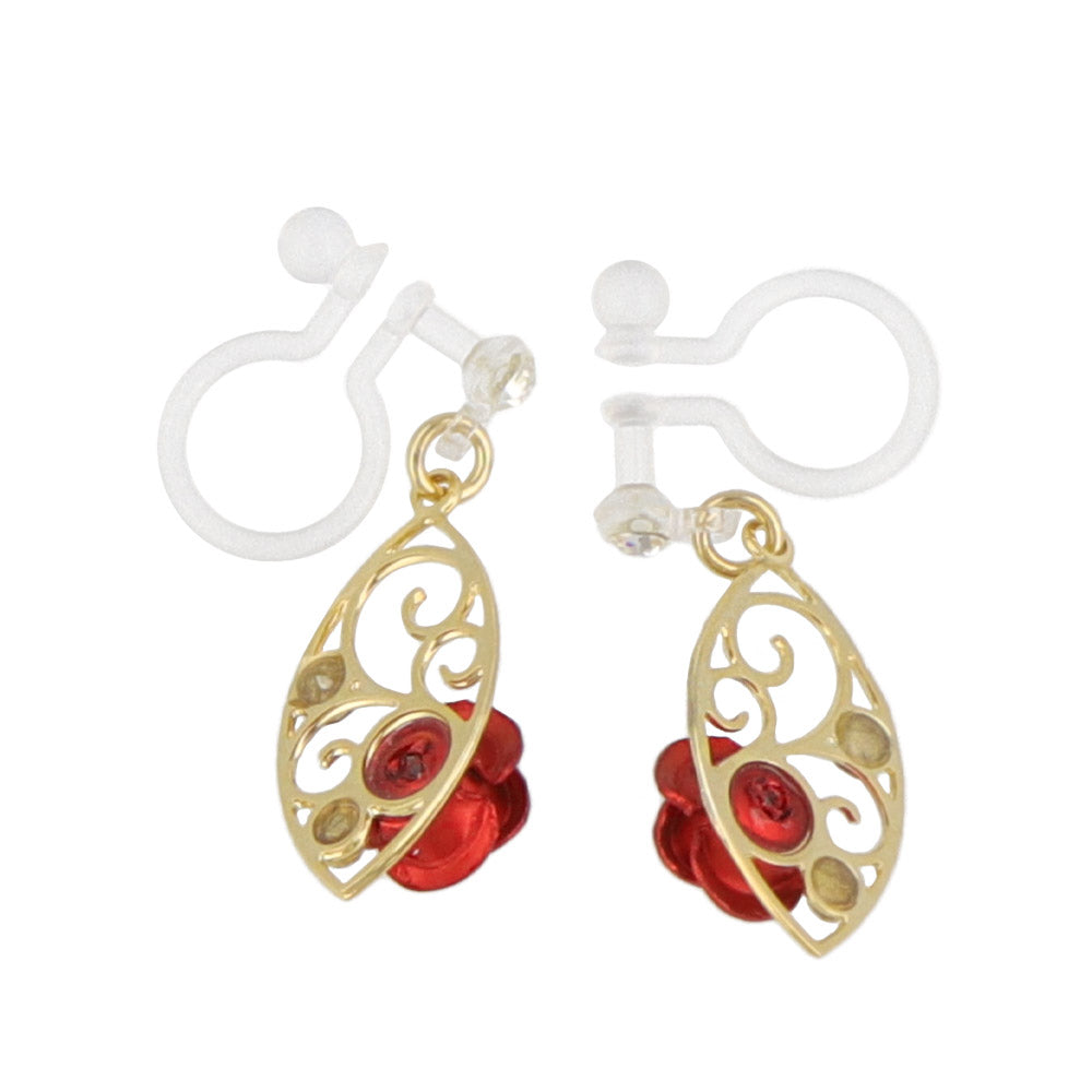 Rose Marquise Drop Earrings