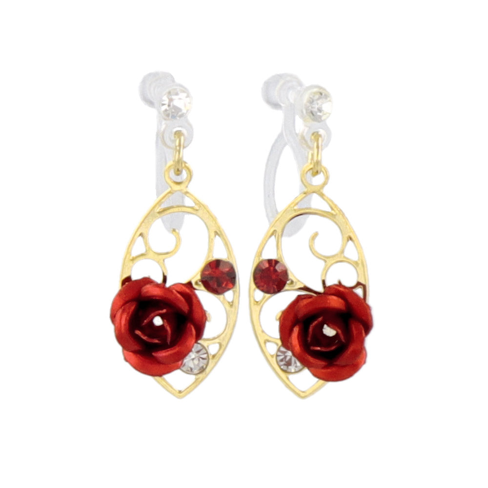 Rose Marquise Drop Earrings