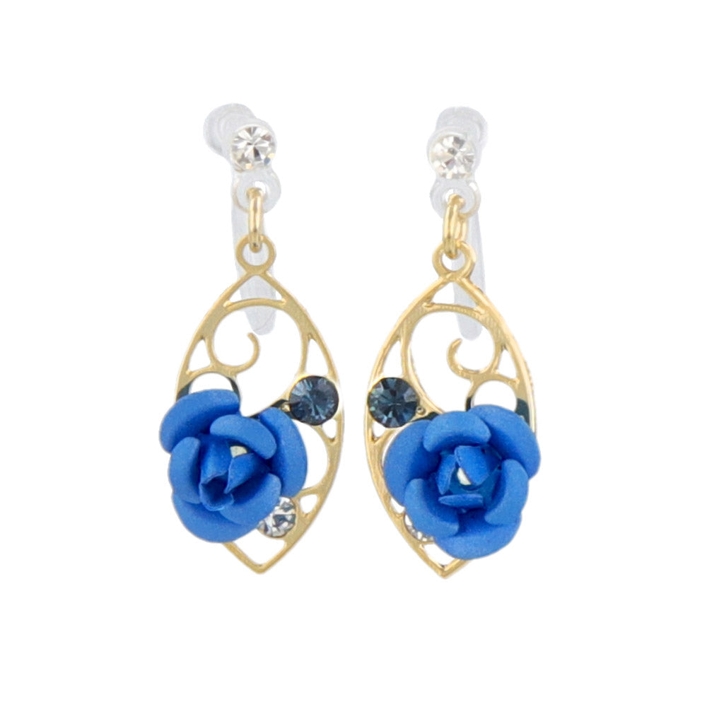 Rose Marquise Drop Earrings