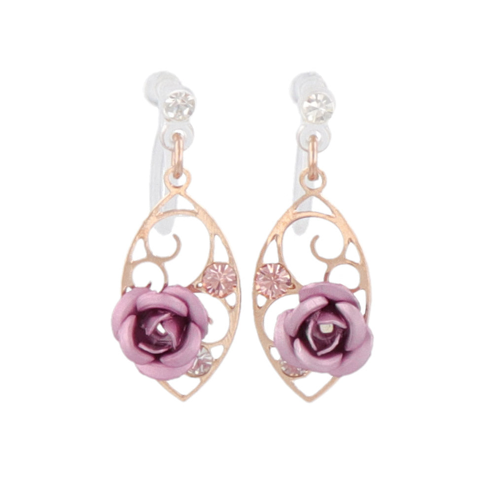 Rose Marquise Drop Earrings