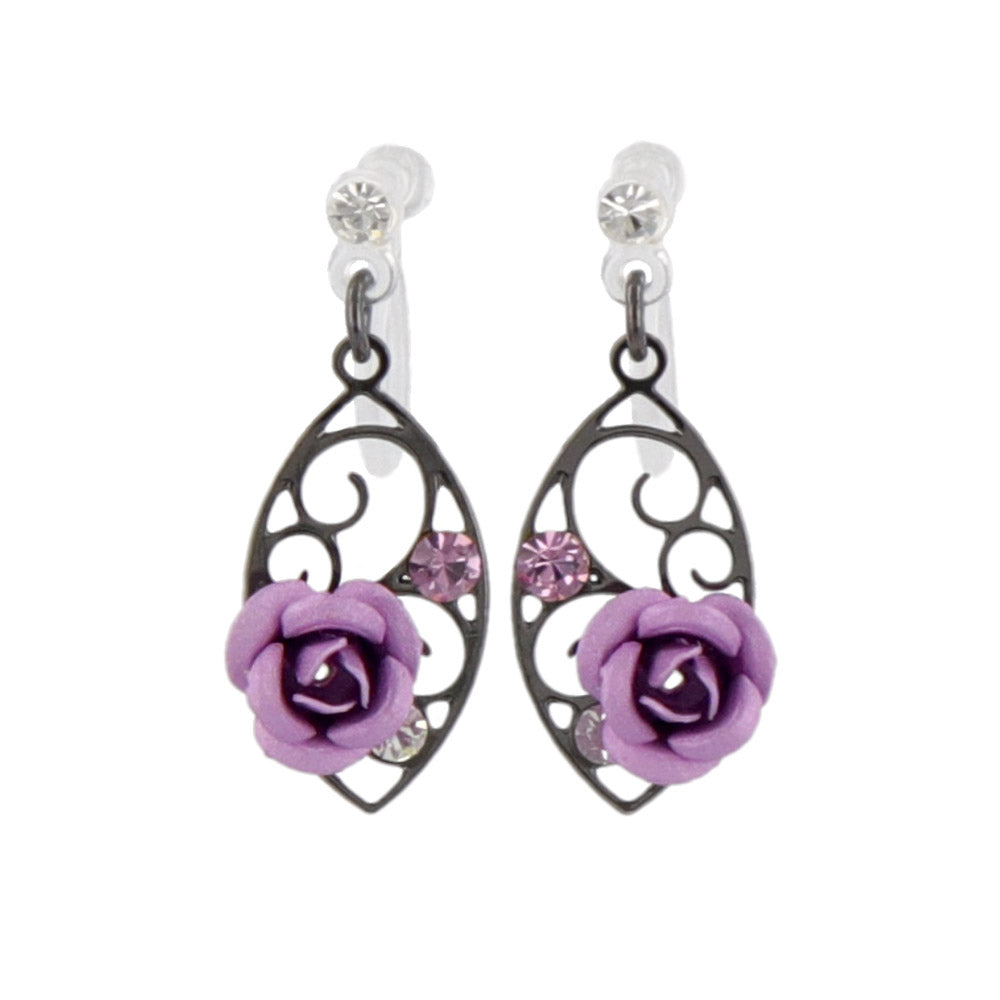 Rose Marquise Drop Earrings