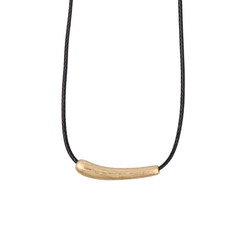Puffy Bar Cord Necklace