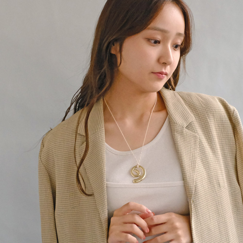 Swirl Brooch Pendant Necklace