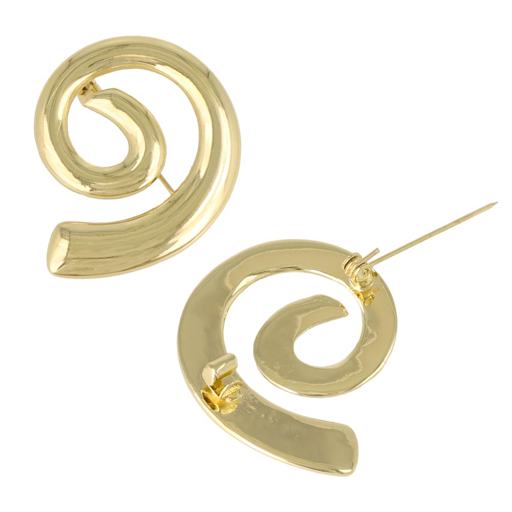 Swirl Brooch Pendant Necklace