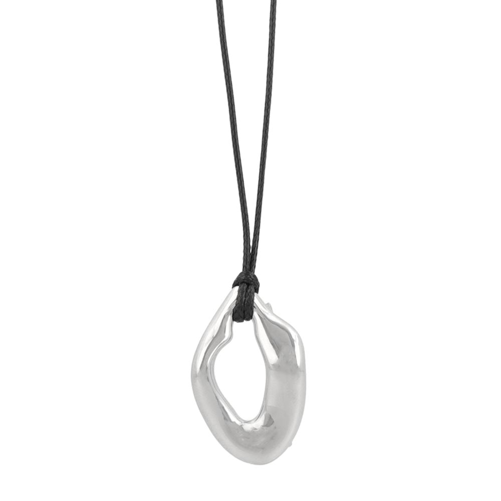 Organic Circle Brooch Pendant Necklace