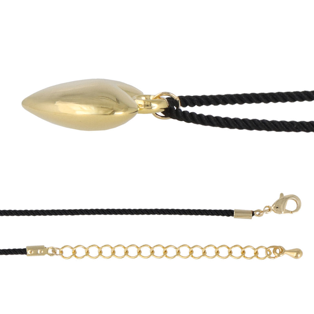 Puffy Heart Cord Necklace
