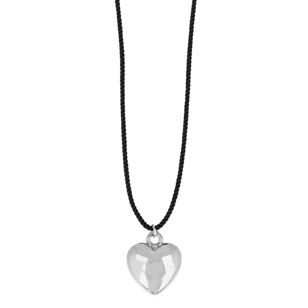 Puffy Heart Cord Necklace