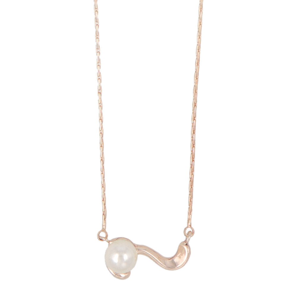 Pearl Wave Pendant Necklace