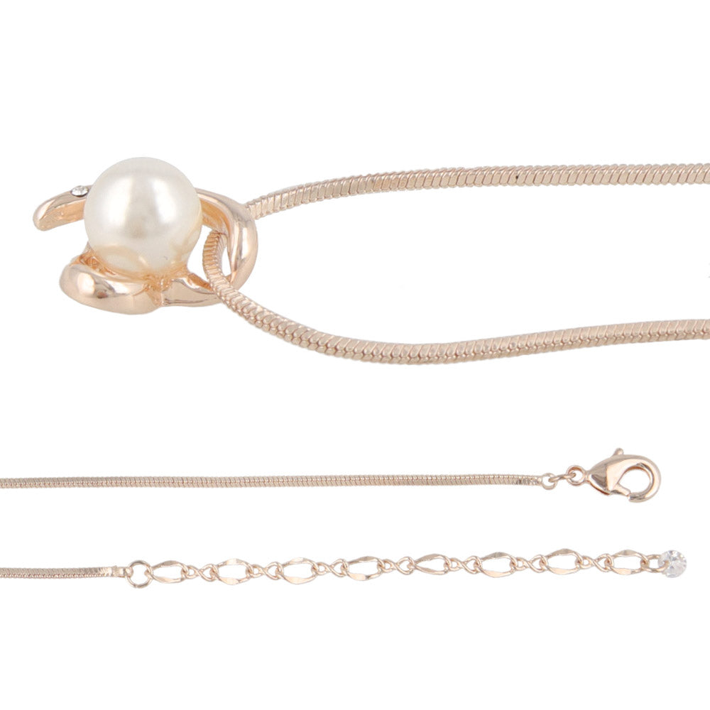 Pearl Squiggle Pendant Necklace