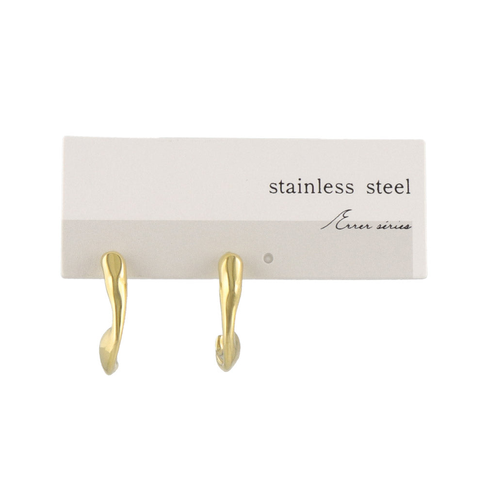 Stainless Steel Twisted Hoop Earrings