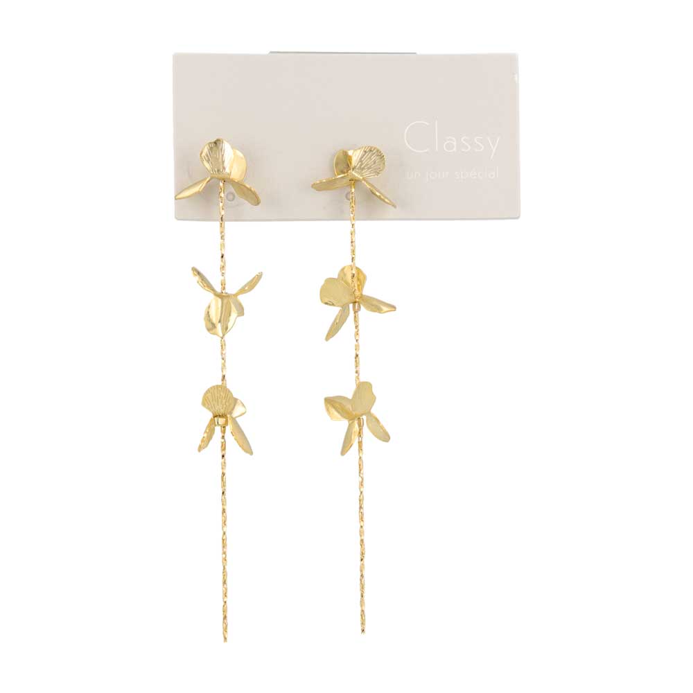 Flower Linear Earrings