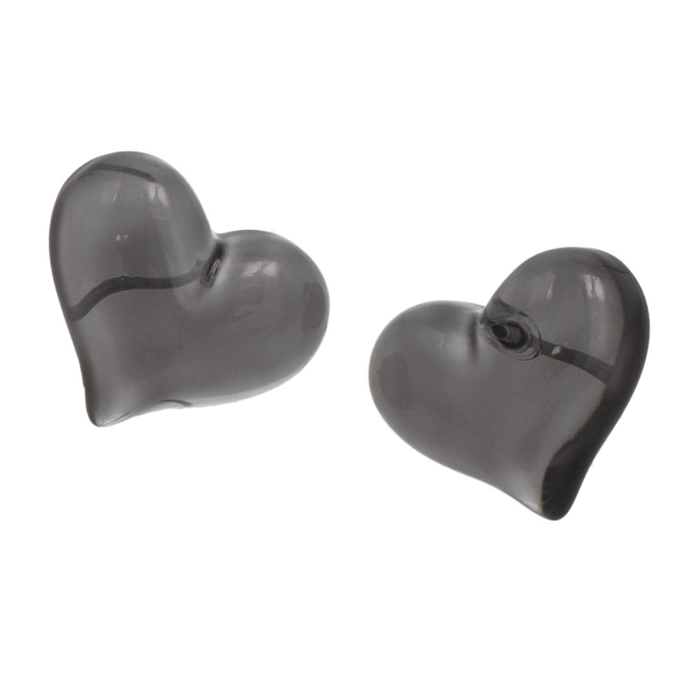Puffy Heart Stud Earrings