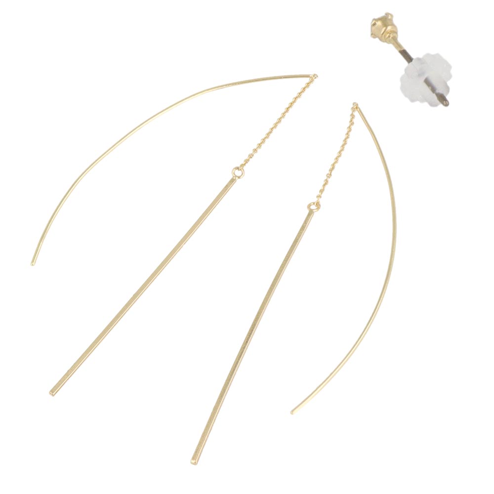 Bar Threader Earrings and Stud Set