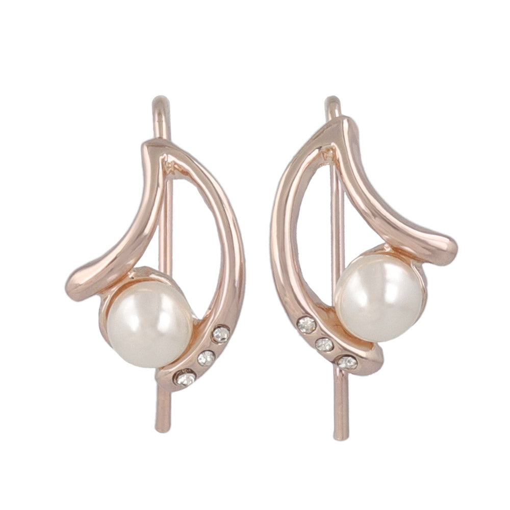 Pearl Double Curve Earrings
