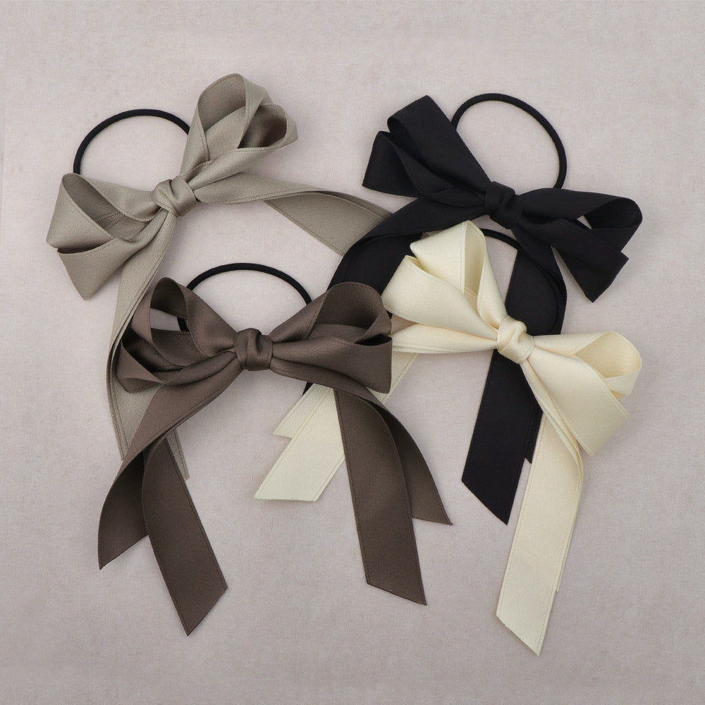 OSEWAYA Solid Bow Hair Tie, Black