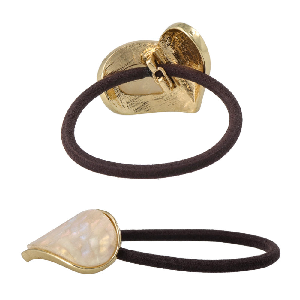Half Marble Heart Hair Tie