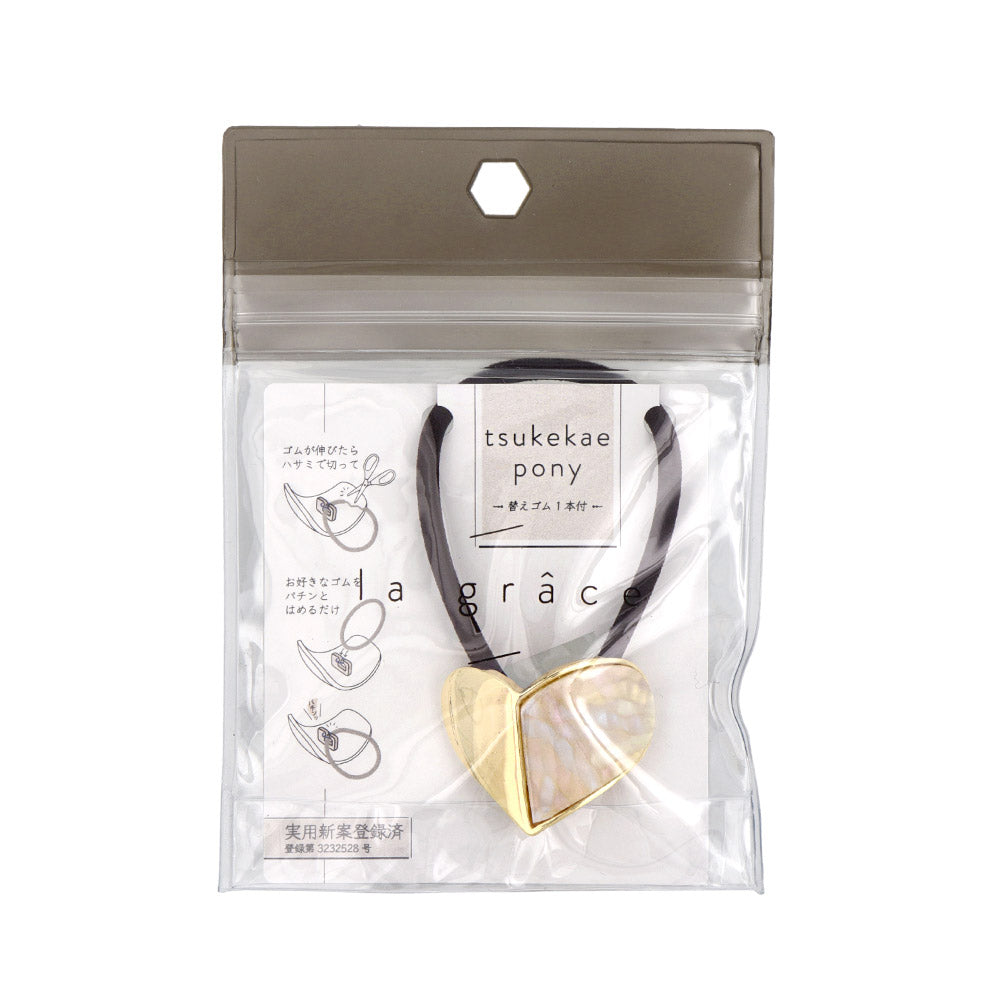 Half Marble Heart Hair Tie