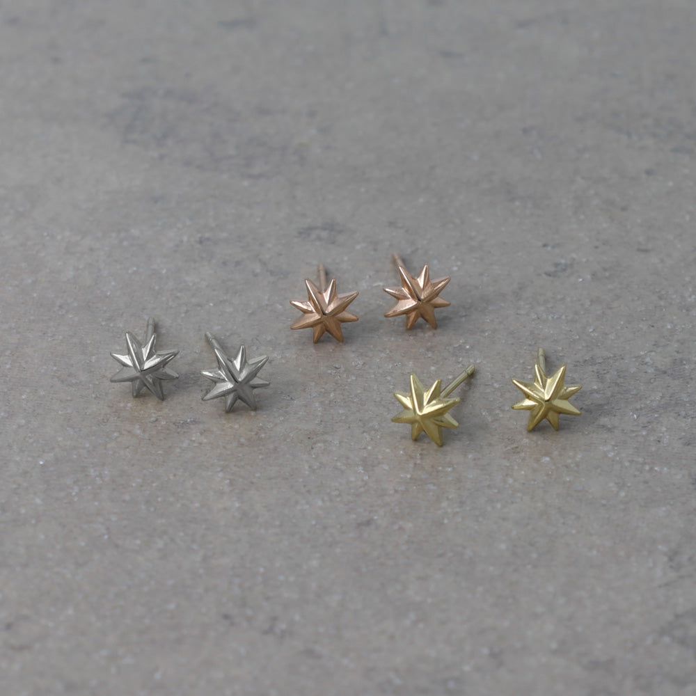 Stainless Steel Bright Star Studs - osewaya