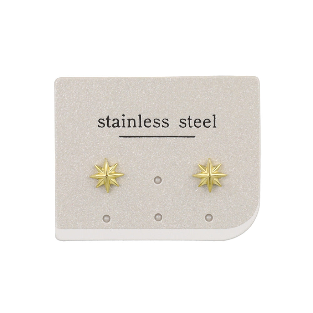 Stainless Steel Bright Star Studs