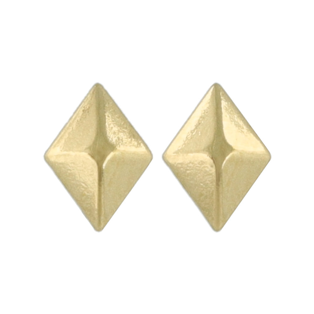 Stainless Steel Faceted Square Studs