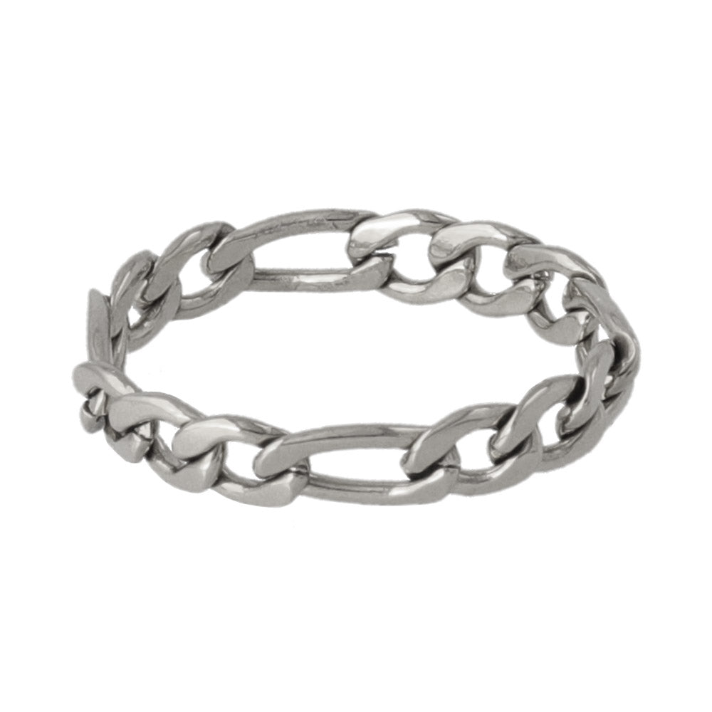 Stainless Steel Figaro Chain Ring