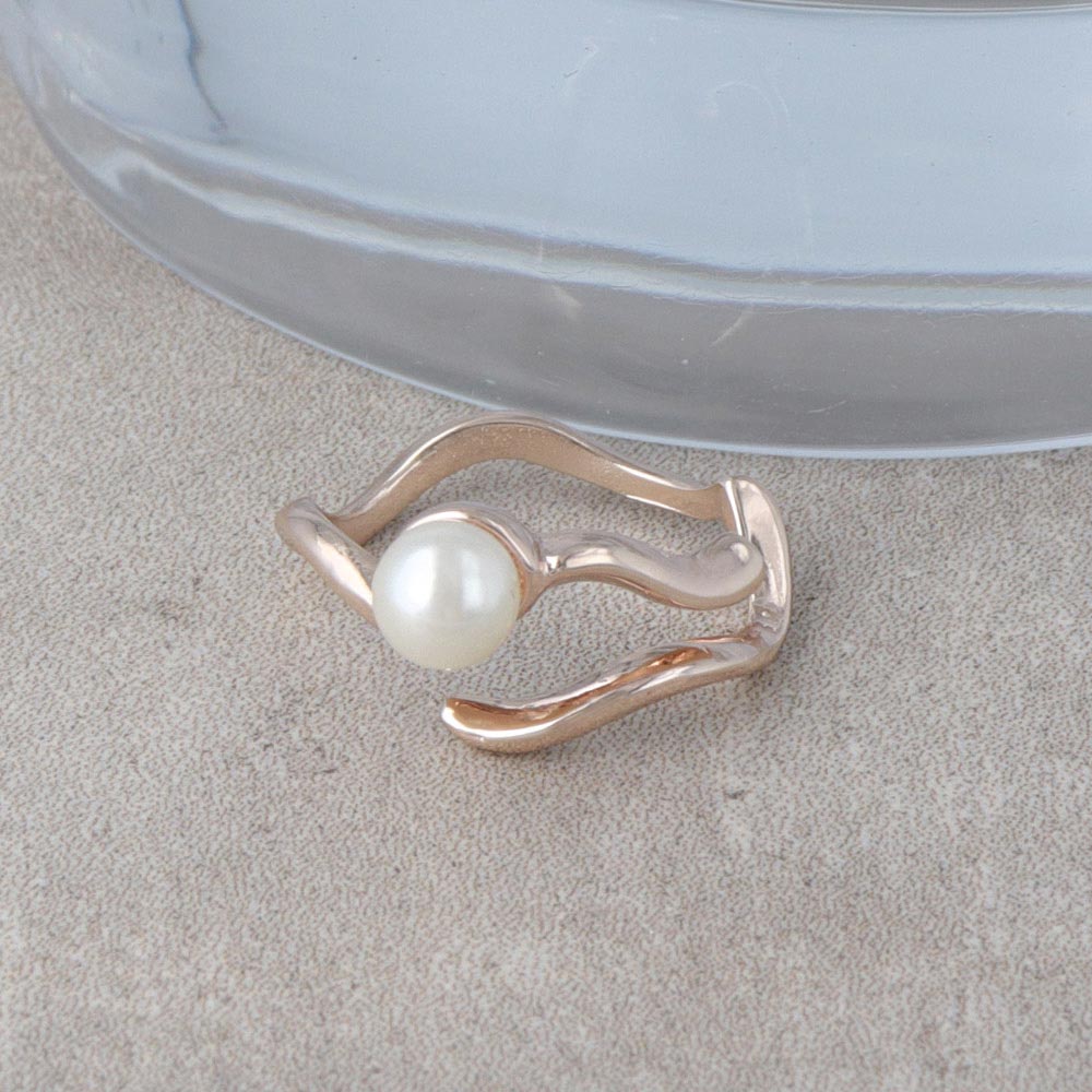 Pearl Wave Cuff Ring