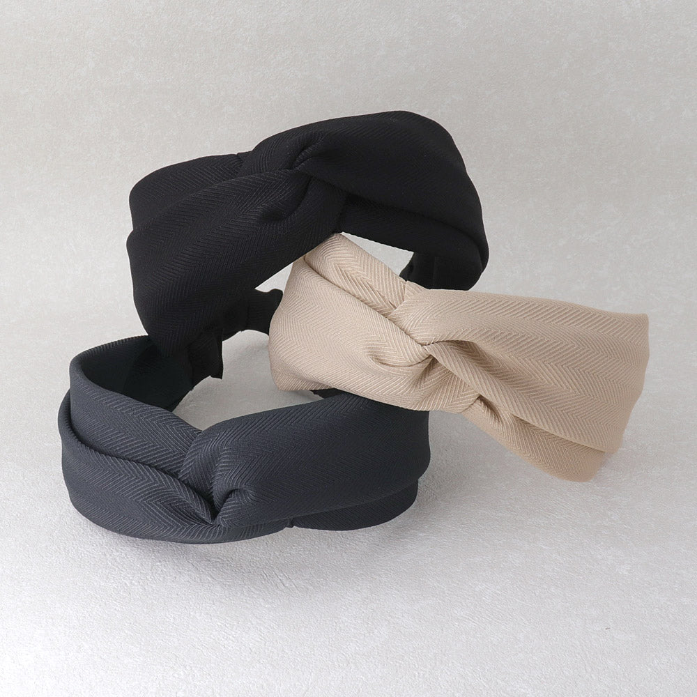 Herringbone Wide Cross Headband - osewaya