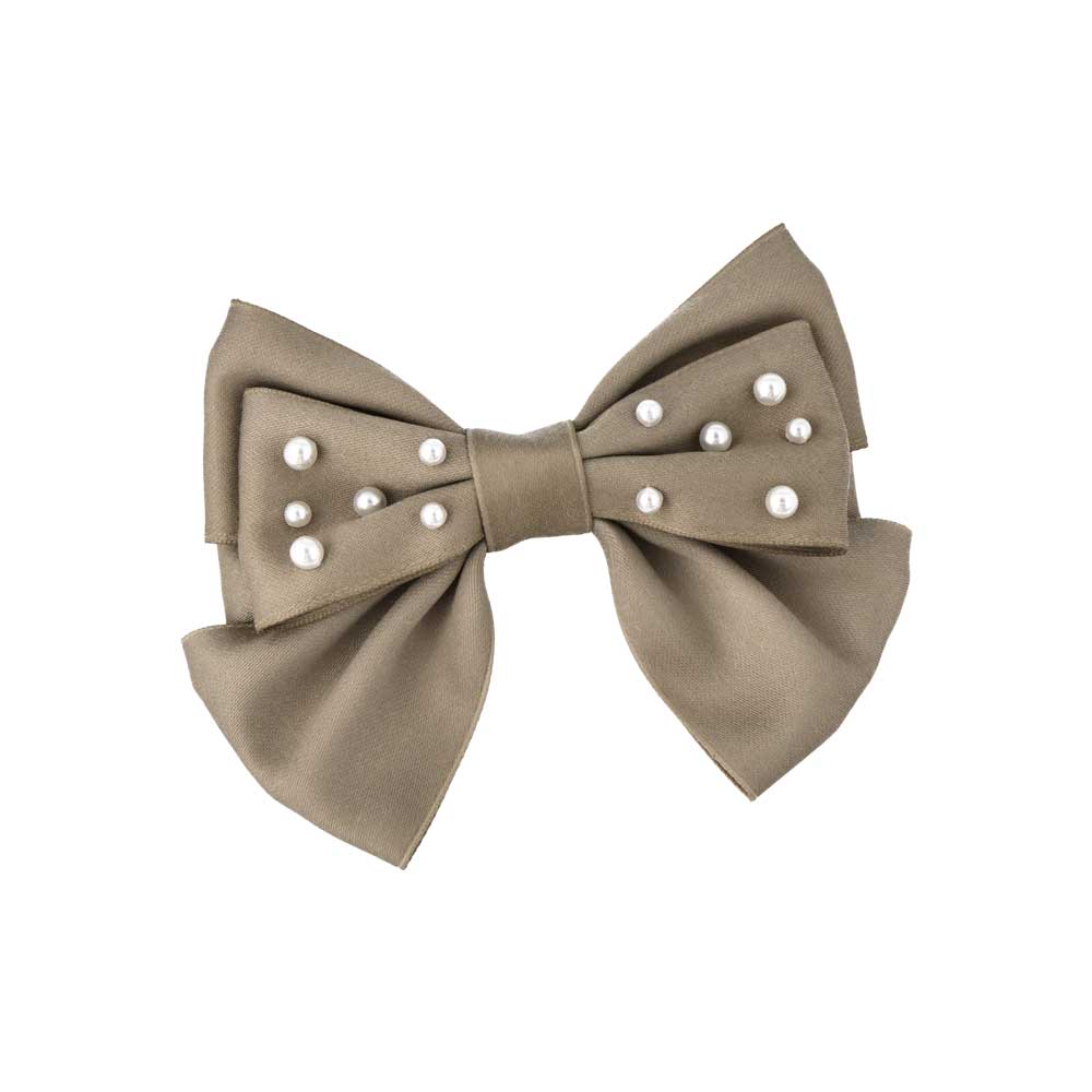 Pearly Bow Hair Barrette