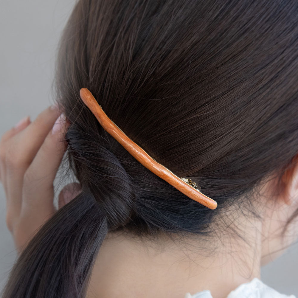 Skinny Marble Hair Barrette