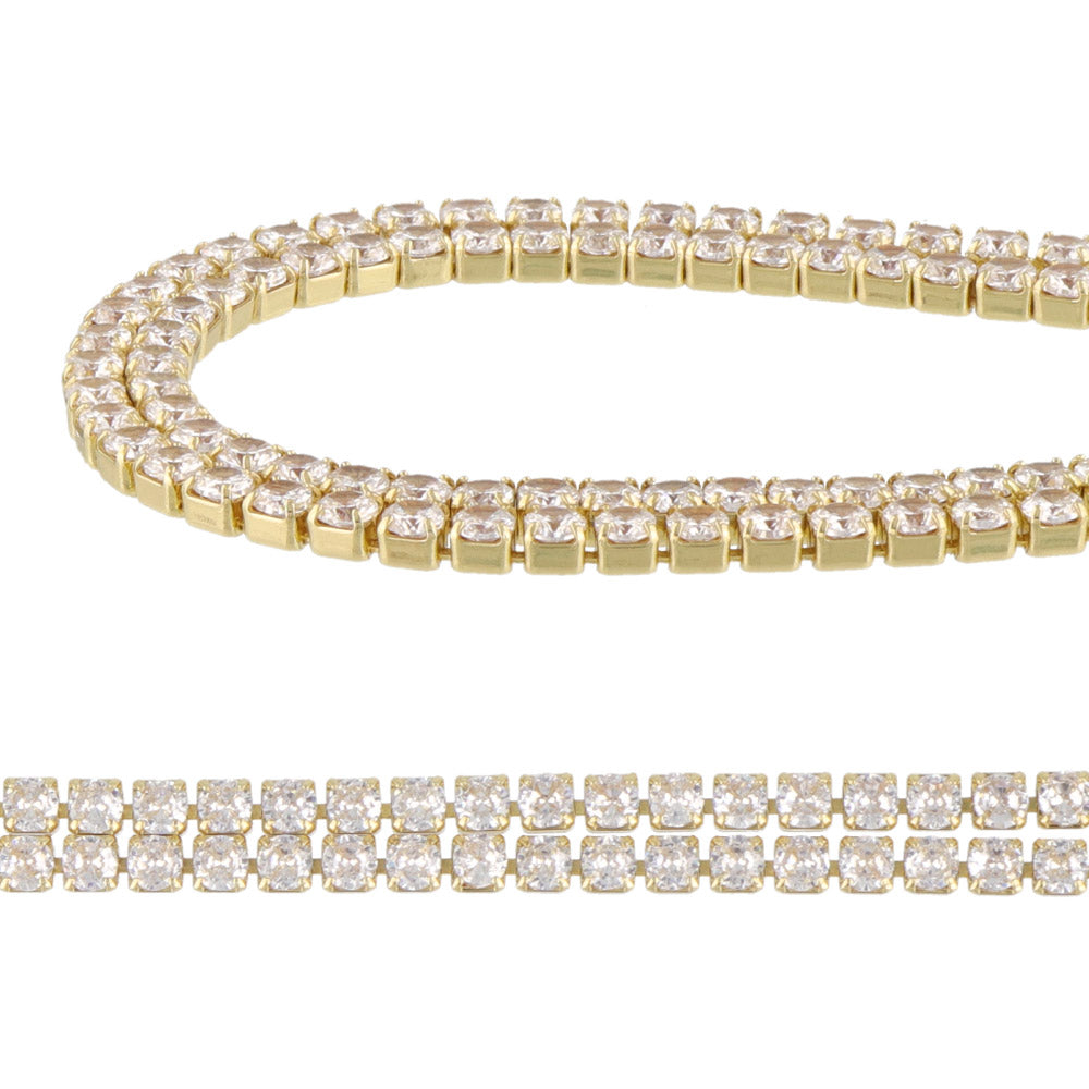 Cubic Zirconia Gemline Layered Bracelet