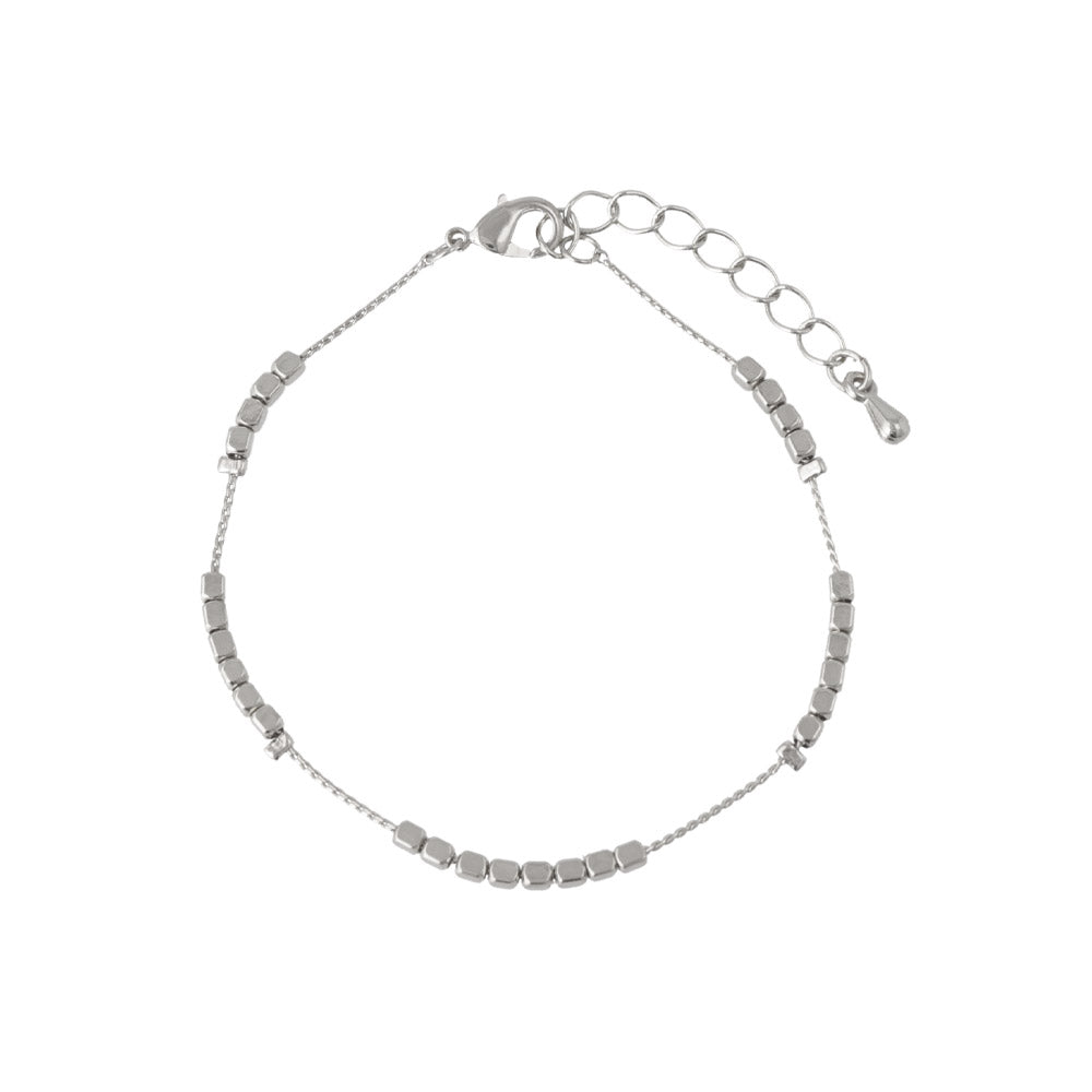 Cube Bead Station Bracelet