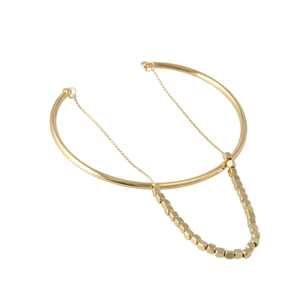 Chain and Cuff Layered Bracelet