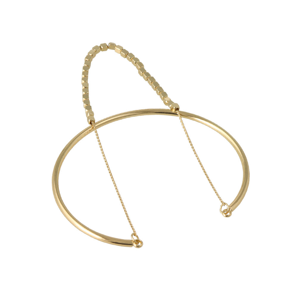 Chain and Cuff Layered Bracelet