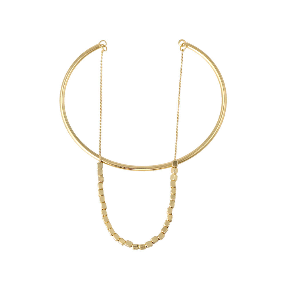 Chain and Cuff Layered Bracelet