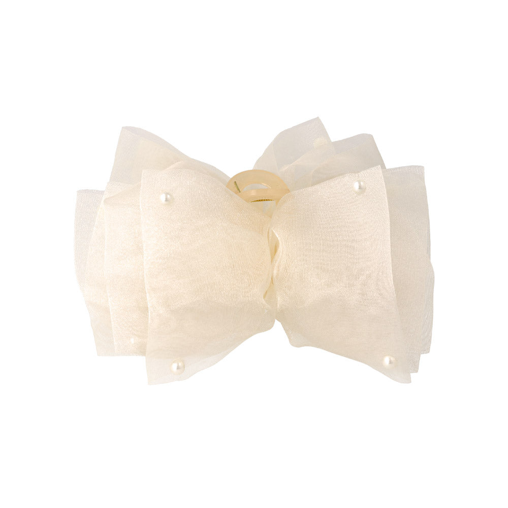 Layered Bow Hair Claw Clip