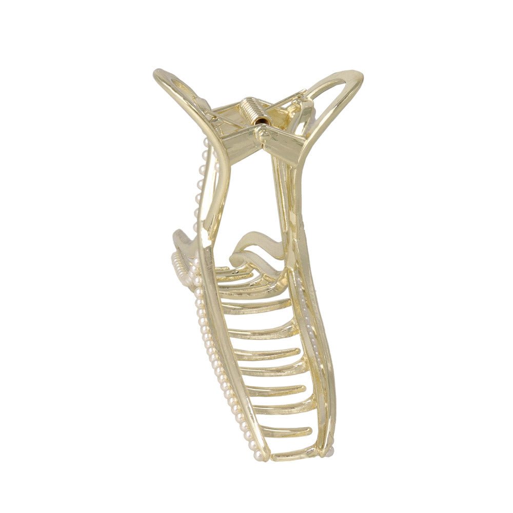 Pearlized Metal Loop Hair Claw