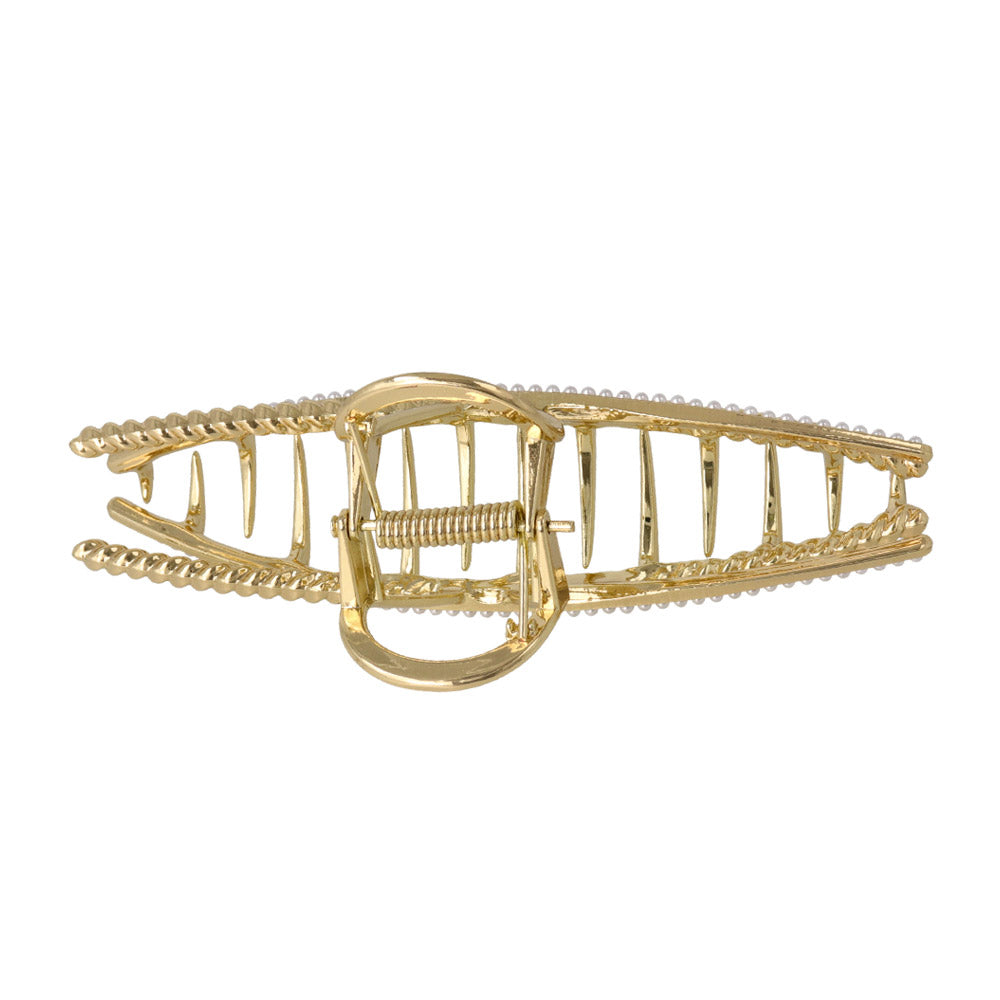 Textured Cross Hair Claw Clip