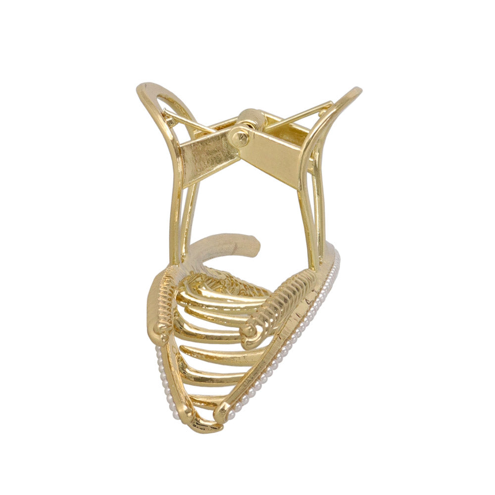 Textured Cross Hair Claw Clip