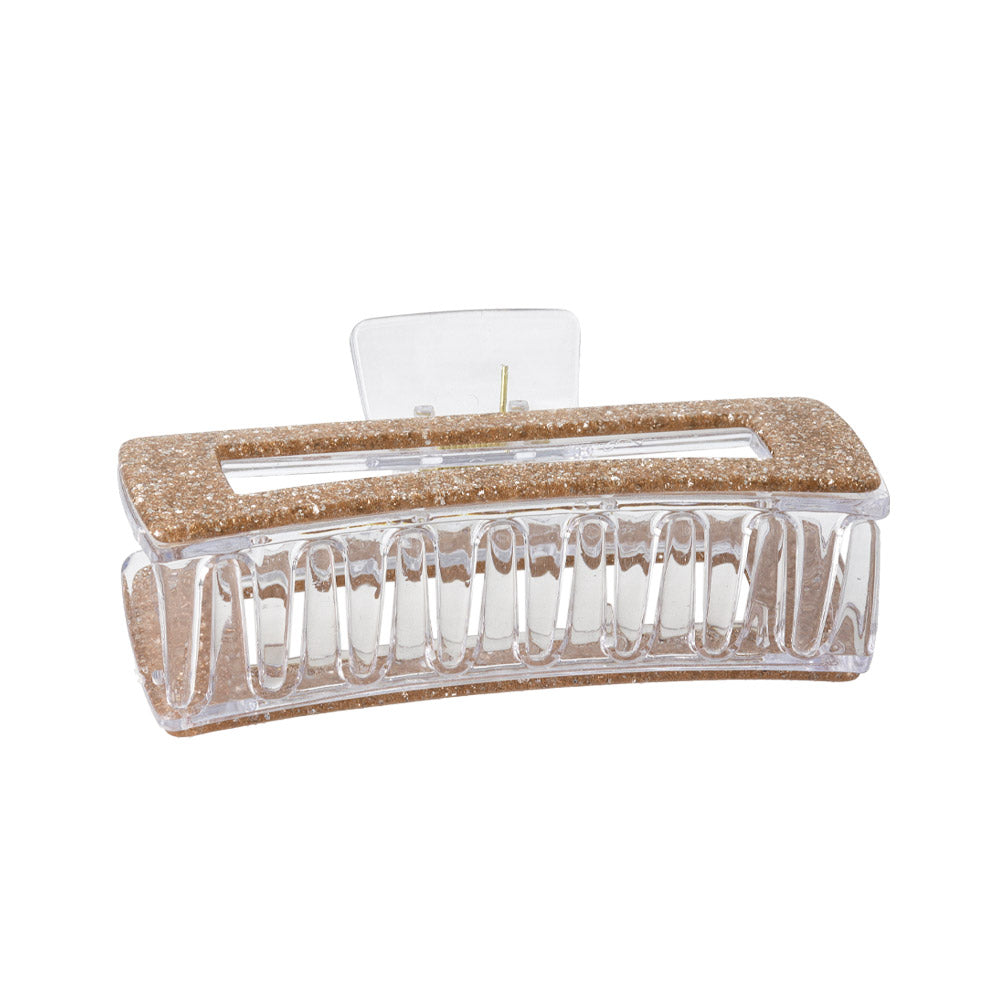 Glitter Open Rectangle Hair Claw