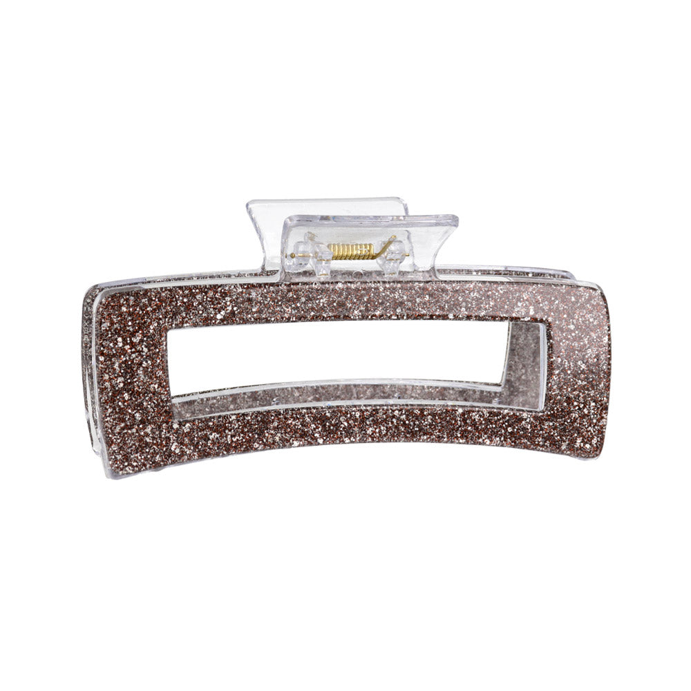 Glitter Open Rectangle Hair Claw