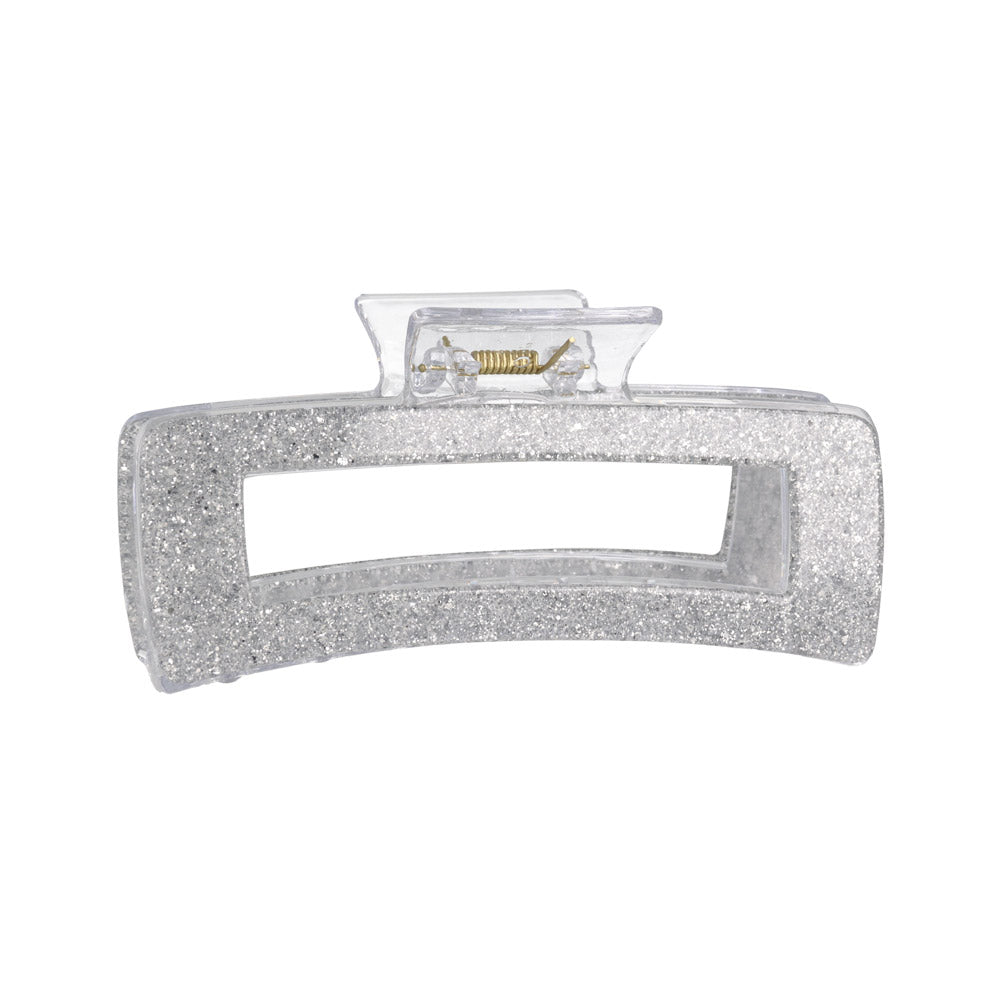 Glitter Open Rectangle Hair Claw