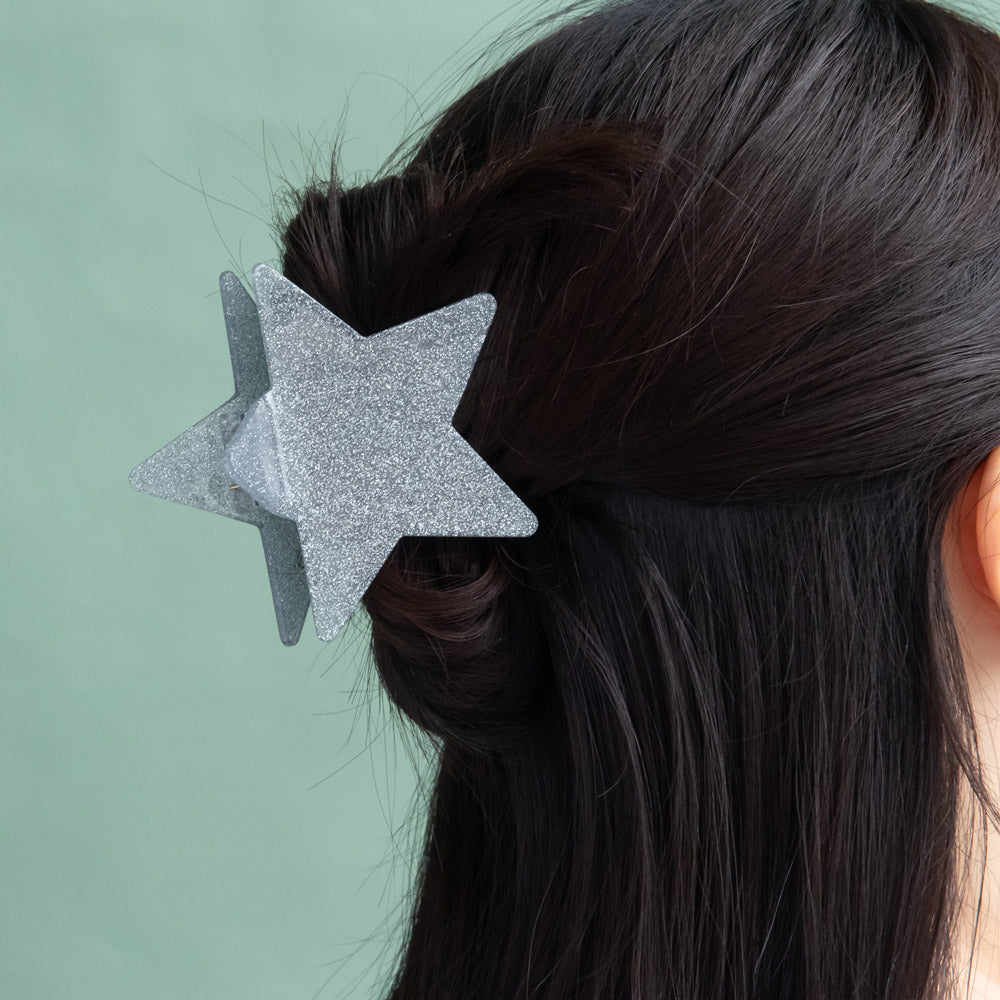 Glitter Large Star Hair Clip