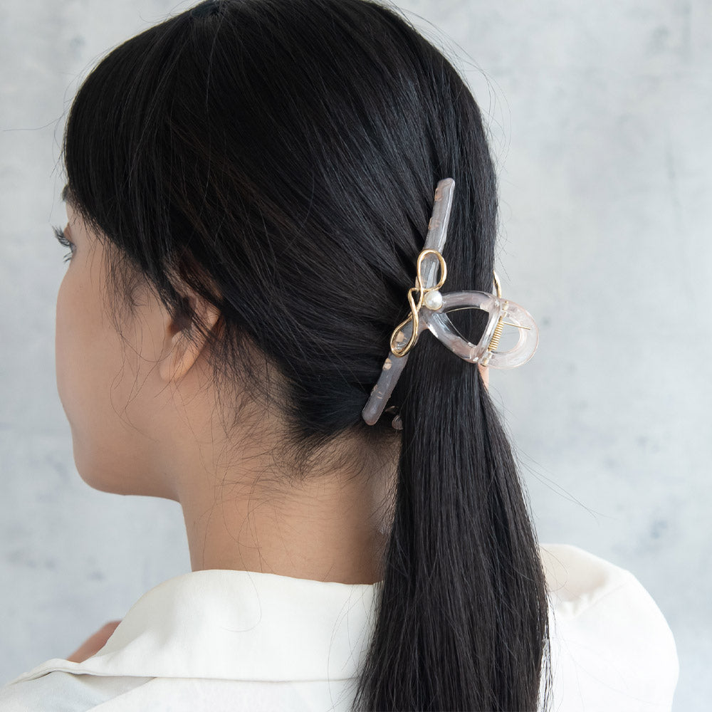 Marble Tone Loop Claw Clip