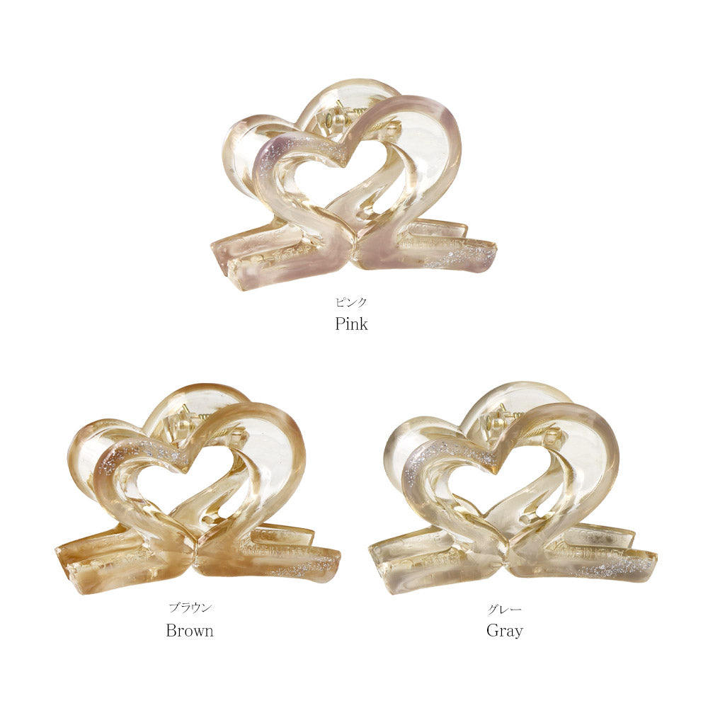 Sequin Open Heart Hair Claw