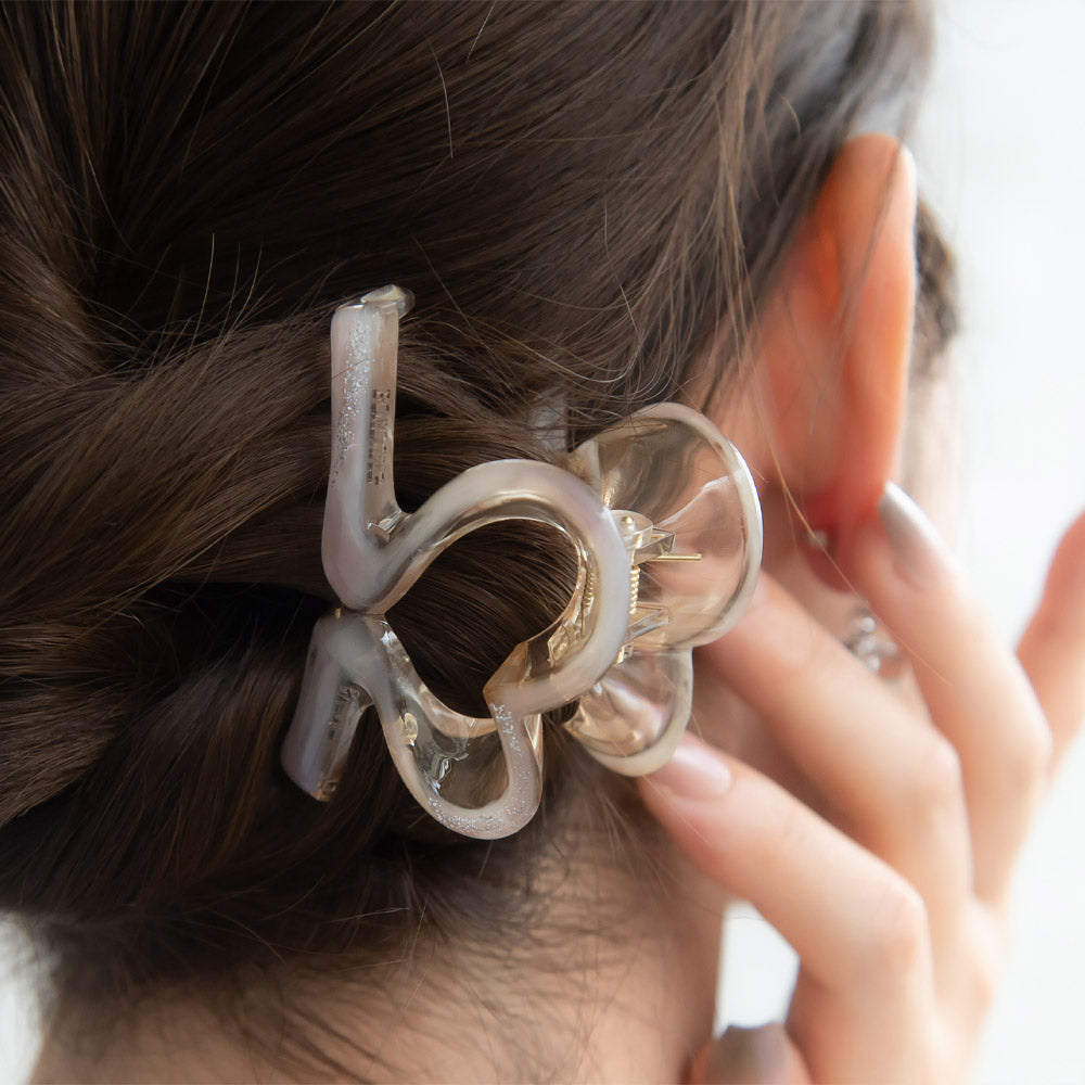 Sequin Open Heart Hair Claw