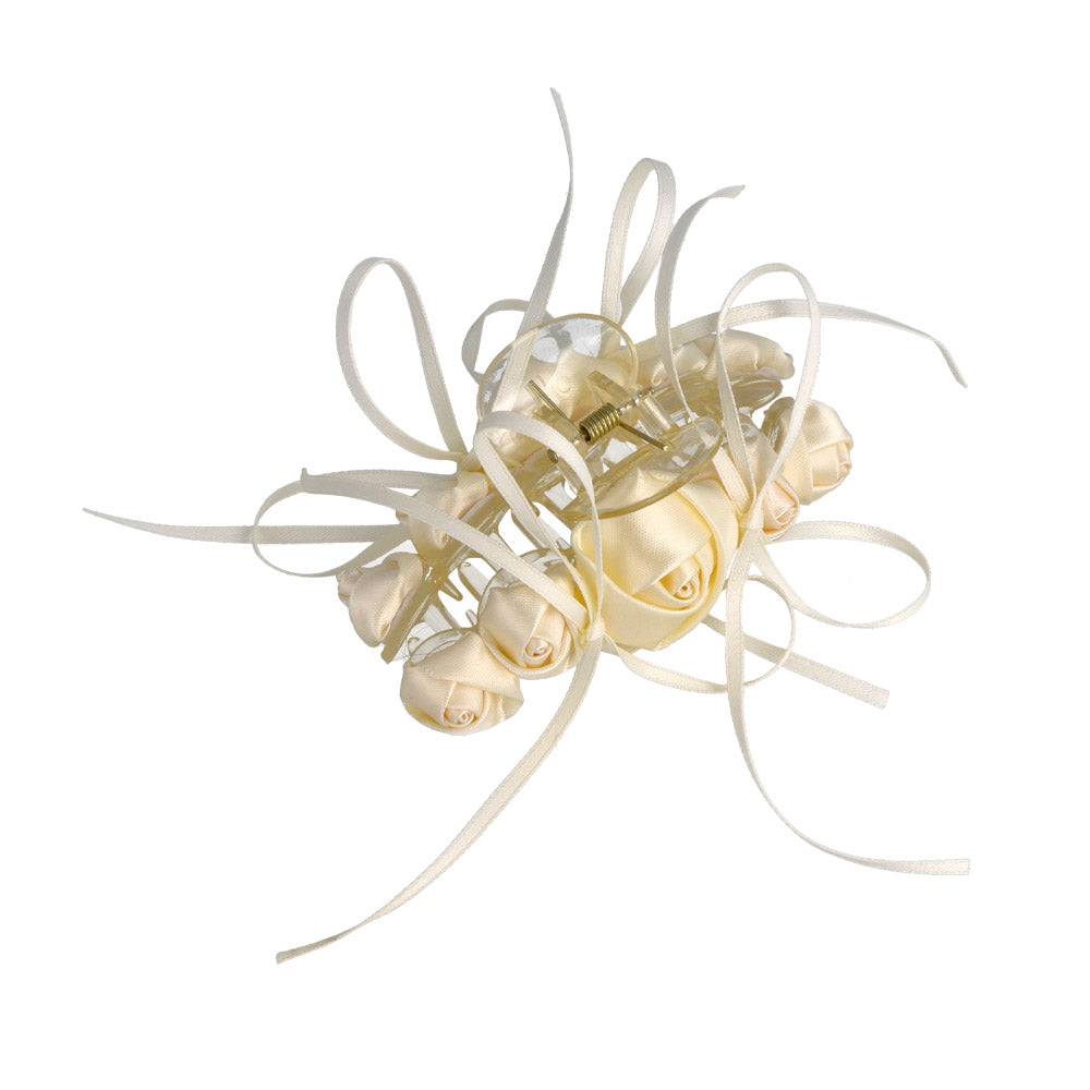 Ribbon Rose Hair Claw