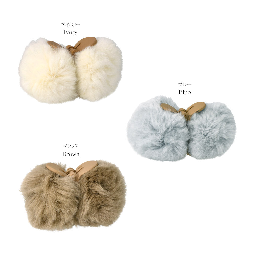 Fluffy Pom Pom Hair Claw