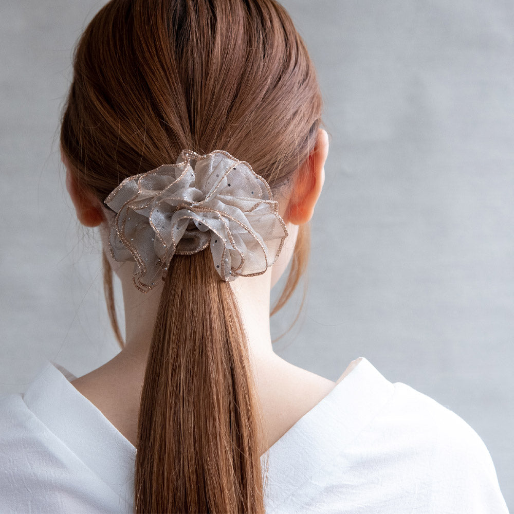 Spotted See Through Scrunchie