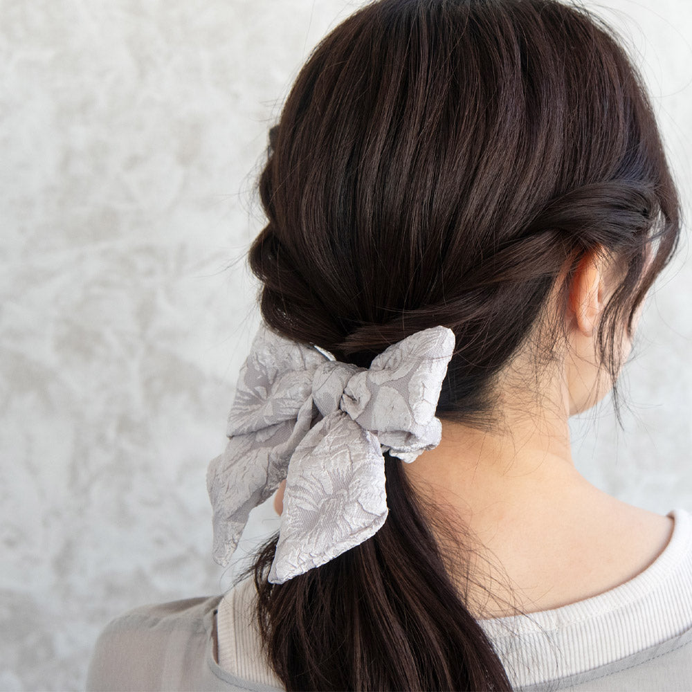 Big Floral Bow Scrunchie